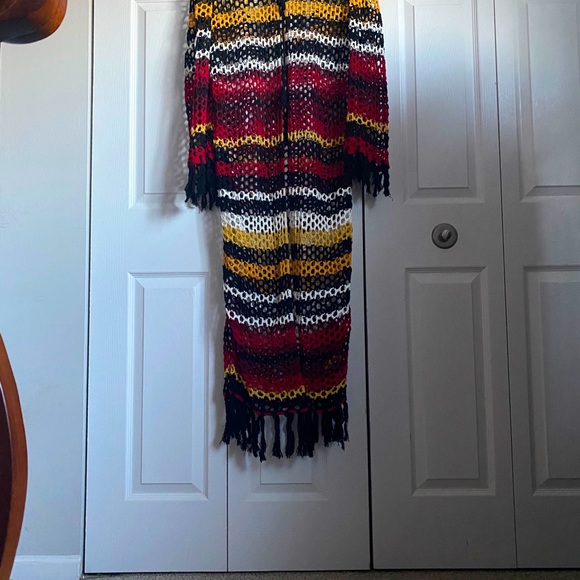 ORNATELY FRINGED CROCHETED SWEATER - Picture 4 of 12